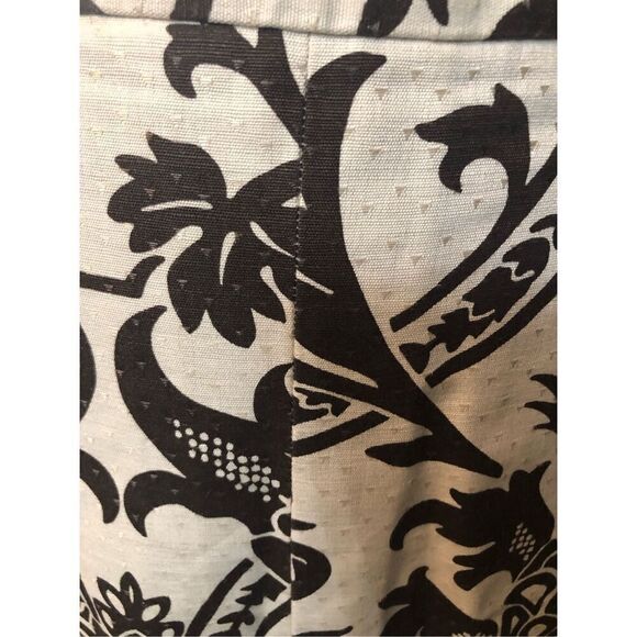 Linen Loft Ann Taylor BROWN CREAM FLORAL LINEN-BLEND STRAIGHT SKIRT SIZE 8 - Picture 11 of 11